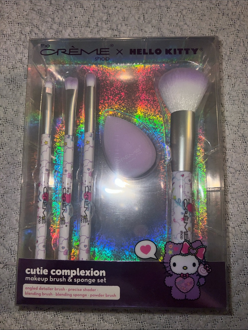 The Crème Shop x Hello Kitty Makeup Brush & Sponge Set